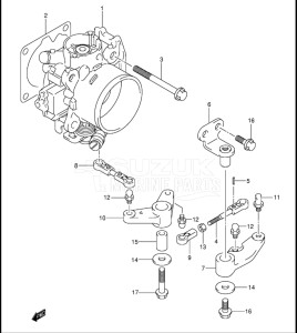  (2003) 115hp - () DF115TL drawing THROTTLE BODY