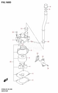 DF200A From 20003F-810001 (E01 E40)  2018 drawing WATER PUMP (DF200AZ:E40)