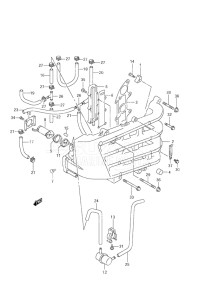 Outboard DF 70 drawing Inlet Manifold (S/N 973970 to 2000)