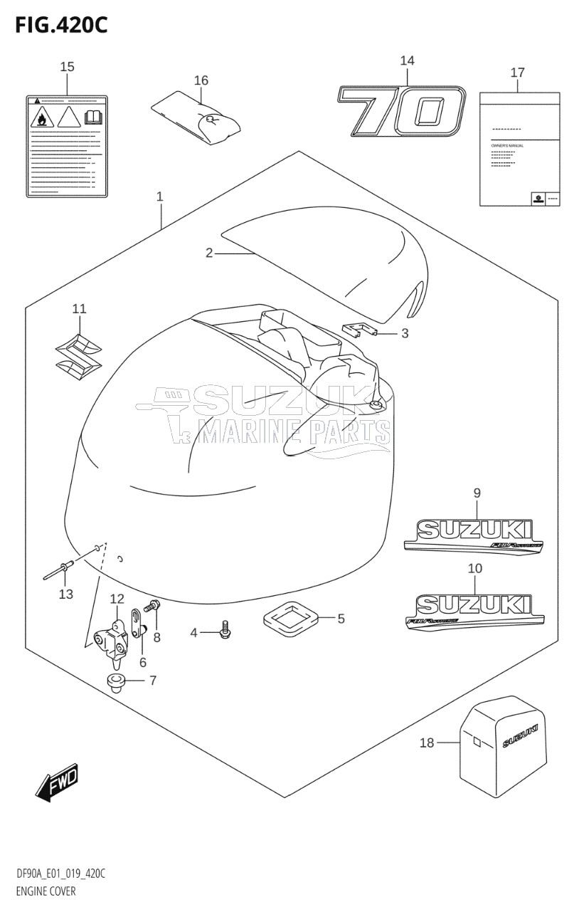 ENGINE COVER (DF70ATH:E01)