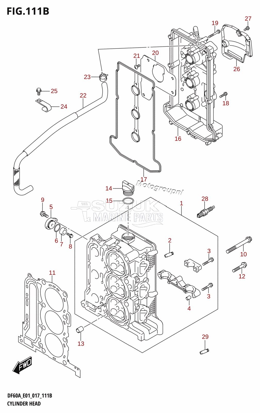 CYLINDER HEAD (DF40AQH:E01)