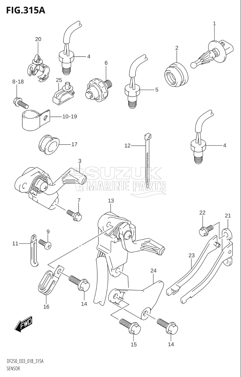 SENSOR (DF200T,DF250ST)