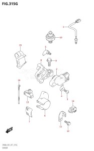 05004F-710001 (2017) 50hp E01-Gen. Export 1 (DF50AVT  DF50AVTH) DF50A drawing SENSOR (DF60A:E01)