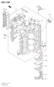 DF225T From 22503F-410001 (E03)  2014 drawing CYLINDER BLOCK (DF250Z:E03)