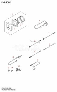 DF40AQH From 04003F-440001 (E01 - E11 - E34)  2024 drawing OPT:MULTI FUNCTION GAUGE ((DF40AQH,DF40ATH,DF50ATH,DF60ATH):E01)