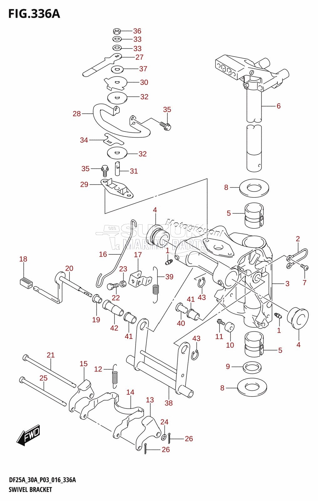 SWIVEL BRACKET (DF25A:P03)