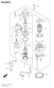 00994F-510001 (2005) 9.9hp P01-Gen. Export 1 (DF9.9A  DF9.9AR) DF9.9A drawing STARTING MOTOR