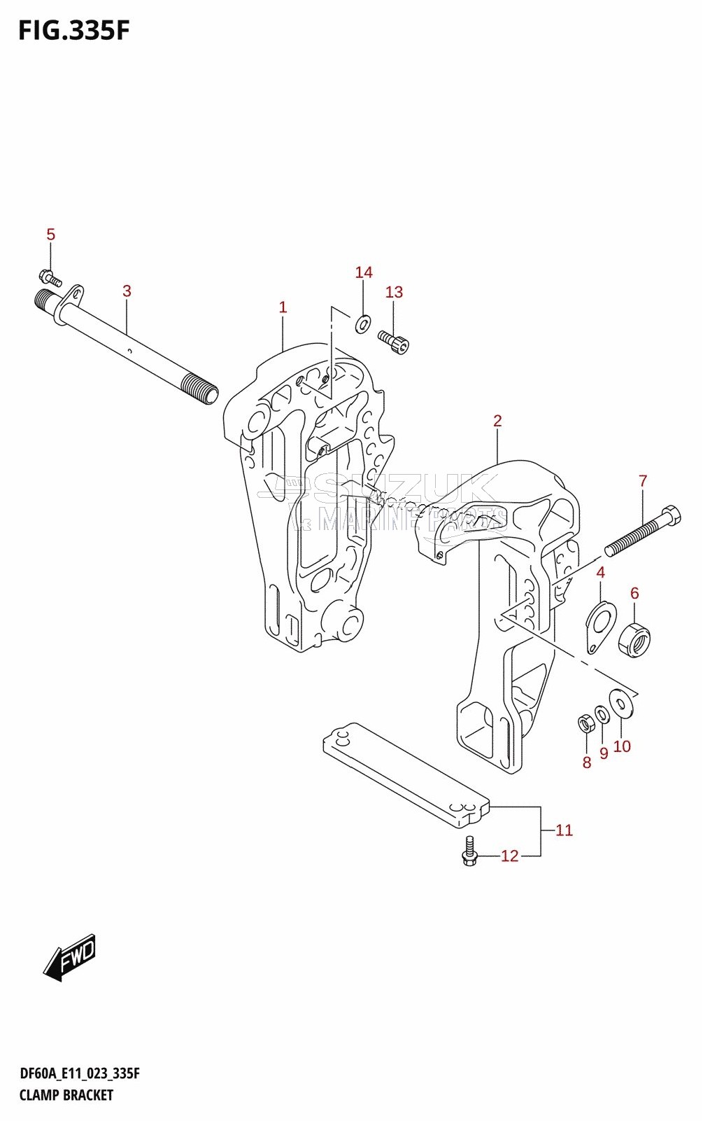 CLAMP BRACKET (DF60ATH)