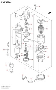 DF250Z From 25003Z-310001 (E03)  2013 drawing STARTING MOTOR