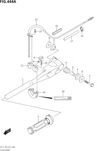 00252F-140001 (2021) 2.5hp P03-U.S.A (DF2.5   DF2.5M1) DF2.5 drawing TILLER HANDLE