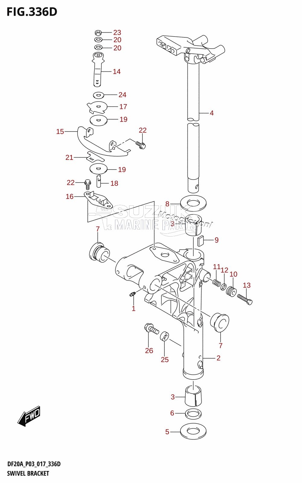 SWIVEL BRACKET (DF9.9BTH:P03)