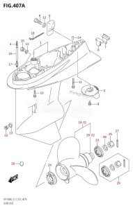 DF140BZG From 14004Z-340001 (E11 E40)  2023 drawing GEAR CASE ((DF115BG,DF140BG):E11)