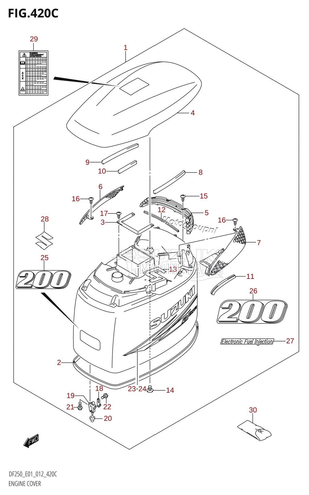 ENGINE COVER (DF200Z:E01)