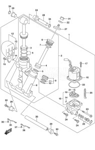 Outboard DF 250 drawing Trim Cylinder SS Model w/Transom (L)