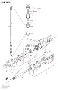 DF175TG From 17502F-410001 (E01 E40)  2014 drawing TRANSMISSION (DF150Z:E40)