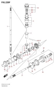 DF200Z From 20002Z-510001 (E01 E40)  2015 drawing TRANSMISSION (DF225T:E40)