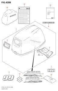 DT15A From 01504-410001 (P40)  2014 drawing ENGINE COVER (DT9.9AK:P40)