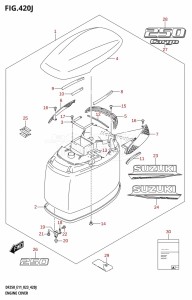 DF225T From 22503F-240001 (E40)  2022 drawing ENGINE COVER ((DF250T,DF250Z):(022,023))