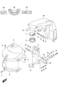 DF 200A drawing Silencer/Ring Gear Cover