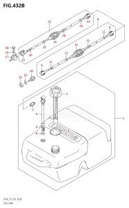 DF70 From 07001F-861001 (E01)  1998 drawing FUEL TANK