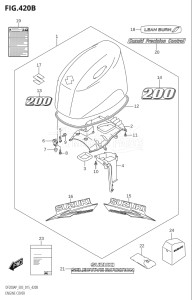 20003P-510001 (2005) 200hp E03-USA (DF200AP) DF200AP drawing ENGINE COVER