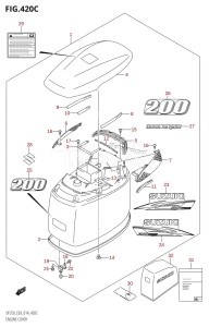 DF250Z From 25003Z-410001 (E03)  2014 drawing ENGINE COVER (DF200Z:E03)