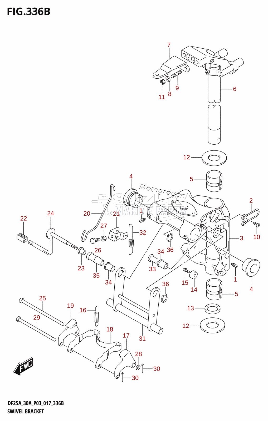 SWIVEL BRACKET (DF25AR:P03)