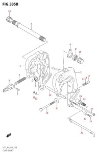 DF25 From 02503F-410001 (E03)  2014 drawing CLAMP BRACKET (DF25R:E03)