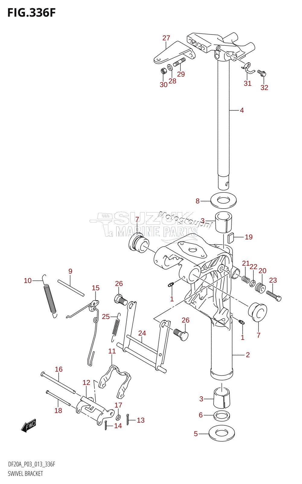 SWIVEL BRACKET (DF20AR:P03)