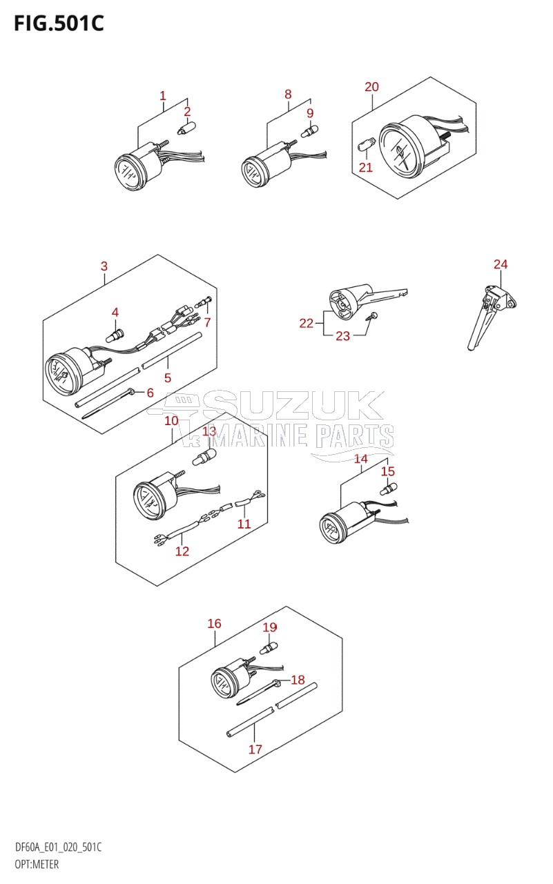 OPT:METER (DF60AQH,DF60ATH,DF50AVTH,DF60AVTH)