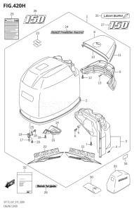15002F-510001 (2005) 150hp E01 E40-Gen. Export 1 - Costa Rica (DF150T    DF150TG) DF150 drawing ENGINE COVER (DF150TG:E40,DF150ZG:E40)