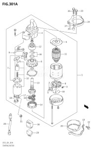 02001F-780001 (2007) 20hp E01-Gen. Export 1 (DF20RK7  DF20RK8) DF20 drawing STARTING MOTOR