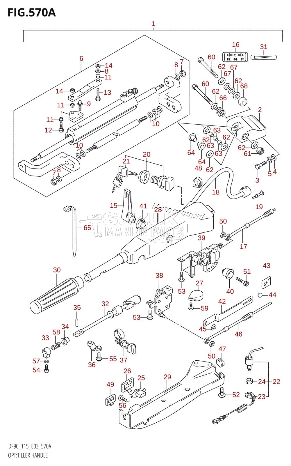 OPT:TILLER HANDLE (K1,K2,K3)