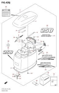 DF225Z From 22503Z-410001 (E03)  2014 drawing ENGINE COVER (DF250T:E03)