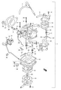 DT40 From 04003-371001 ()  2003 drawing CARBURETOR (DT40WK)