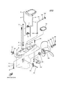 Z300AETOX drawing LOWER-CASING-x-DRIVE-2