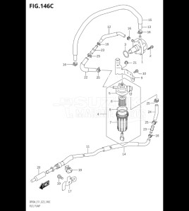 07003F-340001 (2023) 70hp E11 E40-Gen. Export 1-and 2 (DF70A  DF70AT  DF70ATH) DF70A drawing FUEL PUMP (021,022,023)