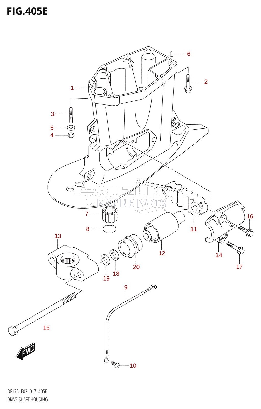 DRIVE SHAFT HOUSING (DF150ST:E03)