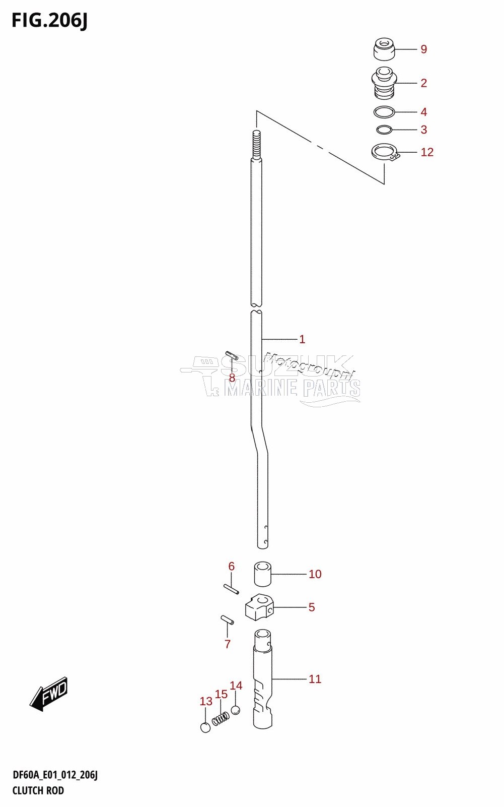 CLUTCH ROD (DF60AQH:E40)