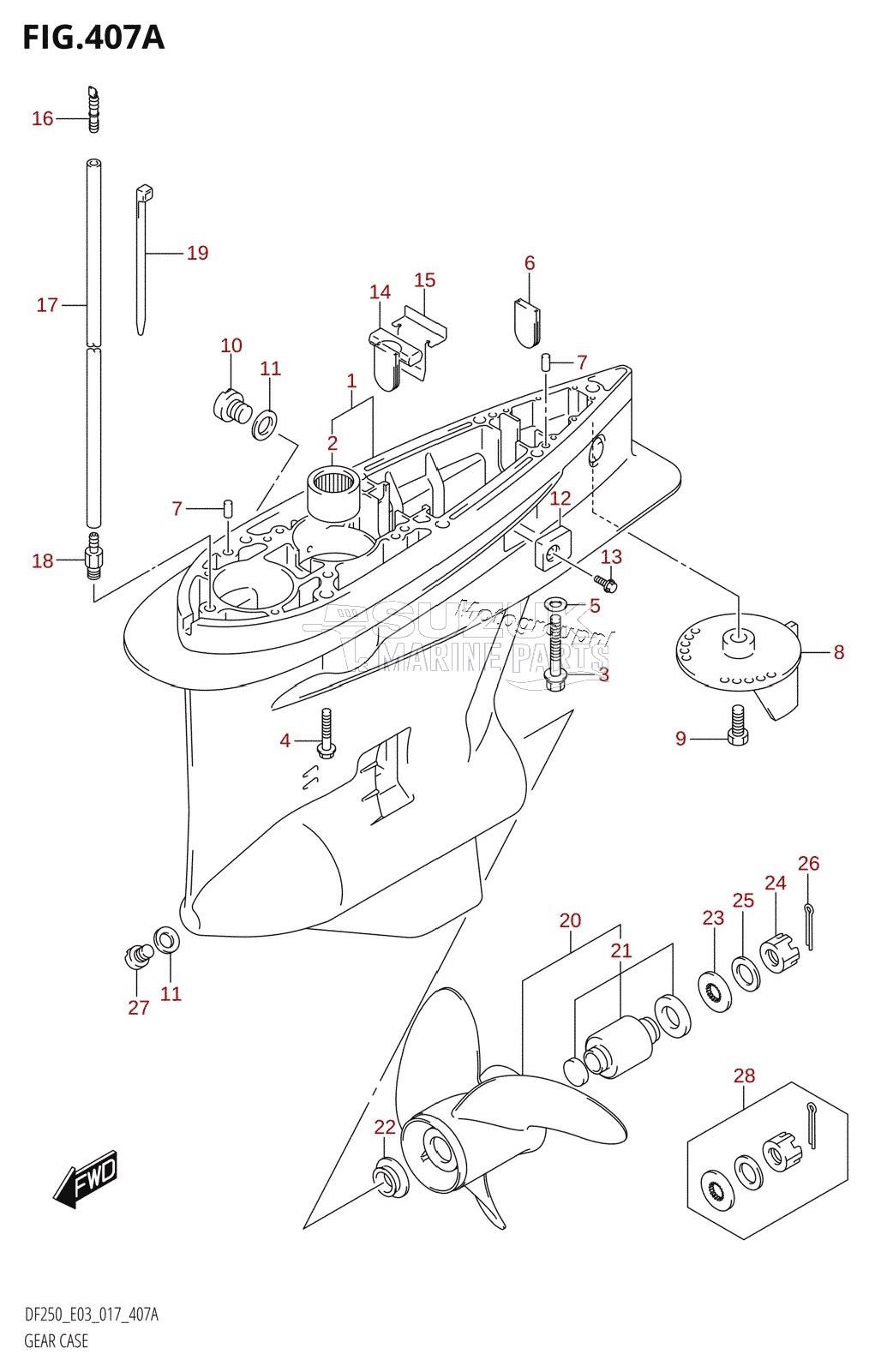 GEAR CASE (DF200T:E03)