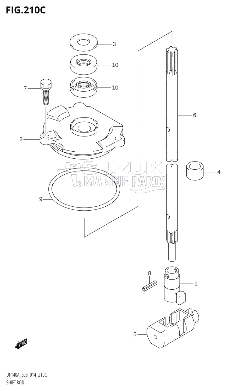 SHIFT ROD (DF115AZ:E03)