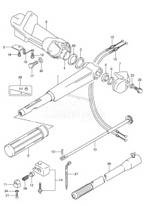 DF25Q From 02501 F-680001 ()  2006 drawing TILLER HANDLE