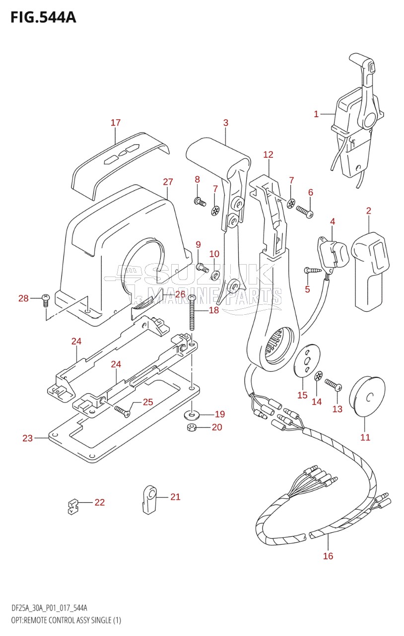 OPT:REMOTE CONTROL ASSY SINGLE (1) (DF25AR:P01)