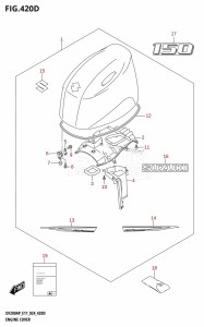 DF200AP From 20003P-440001 (E11 - E40)  2024 drawing ENGINE COVER (DF150AP)