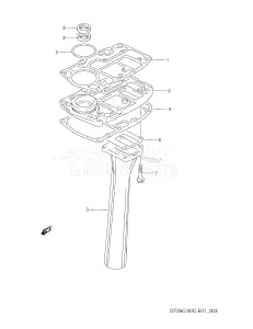 DT30C From 03003-651001 ()  1996 drawing EXHAUST TUBE