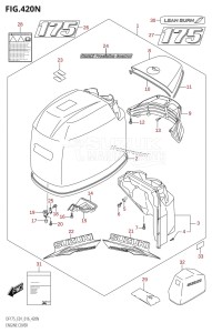 DF175TG From 17502F-610001 (E01 E40)  2016 drawing ENGINE COVER (DF175TG:E01,DF175ZG:E01)