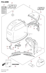 DF175ZG From 17502Z-410001 (E01 E40)  2014 drawing ENGINE COVER ((DF150T,DF150Z):E01)