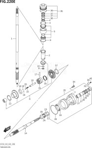 25003Z-040001 (2020) 250hp E03-USA (DF250Z  DF250Z) DF250Z drawing TRANSMISSION (DF250ST)