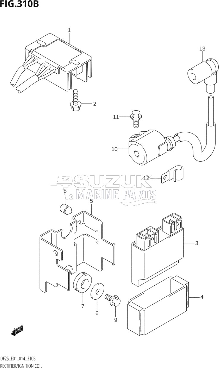 RECTIFIER / IGNITION COIL (DF25R:E01)