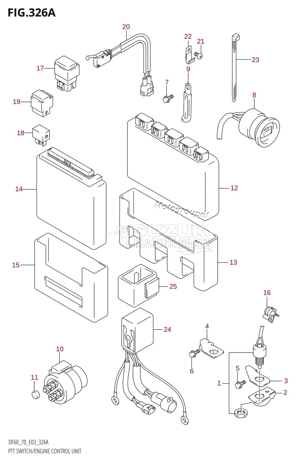 PTT SWITCH /​ ENGINE CONTROL UNIT